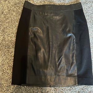 Loft genuine leather skirt size 0